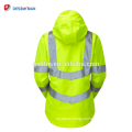 EN Standard Ladies Hooded High Visibility Workwear Parka Wholesale Hi Vis Reflective Safety Jackets With Logo Manufacturers